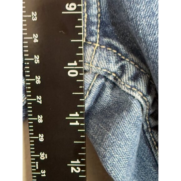 Cowgirl Tuff Co. Womens Distressed Blue Denim Jeans Size W33 L33 western bootcut - Picture 11 of 12